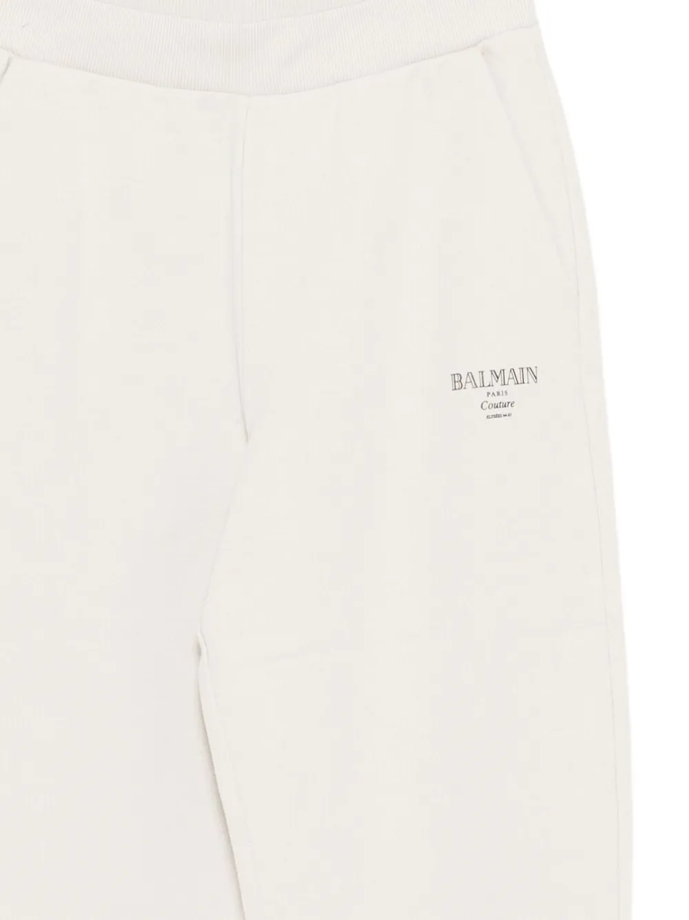 Спортивные брюки с вышитым логотипом Balmain Kids, нейтральный — фото 2