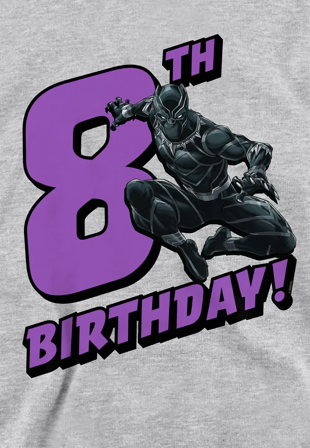 Детский худи Marvel Black Panther, хлопок/полиэстер, серый — фото 2