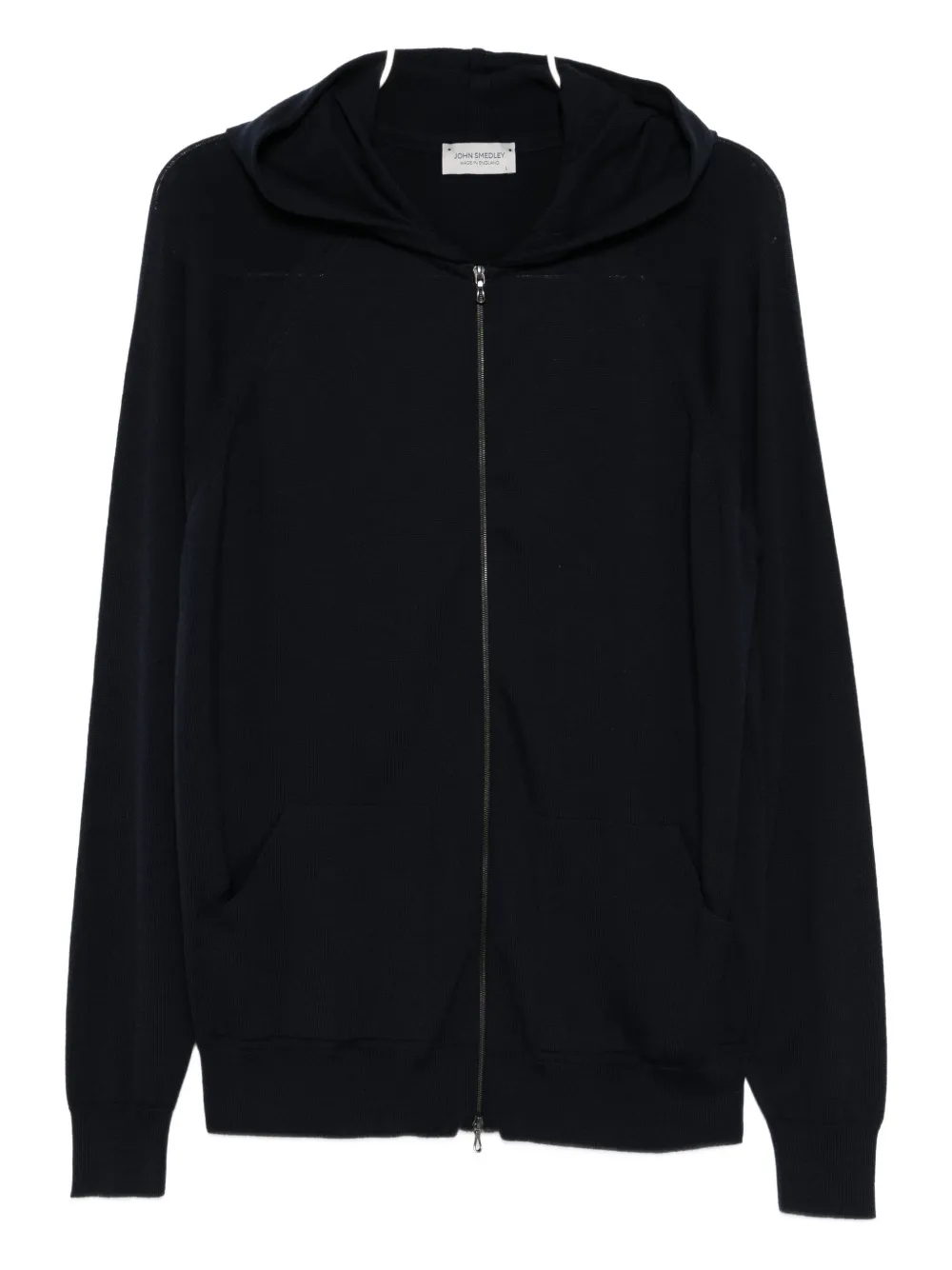 

Худи на молнии John Smedley, синий
