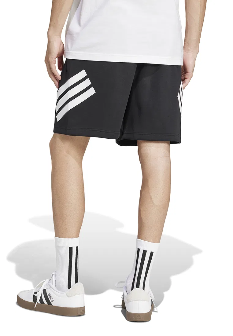 Шорты спортивные, три полоски, Adidas, цвет черный — фото 2