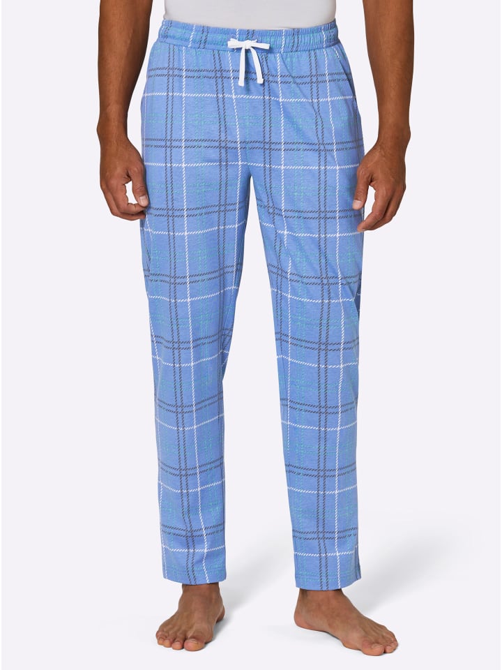 

WITT WEIDEN Длинные брюки в клетку "голубой океан" средней плотности