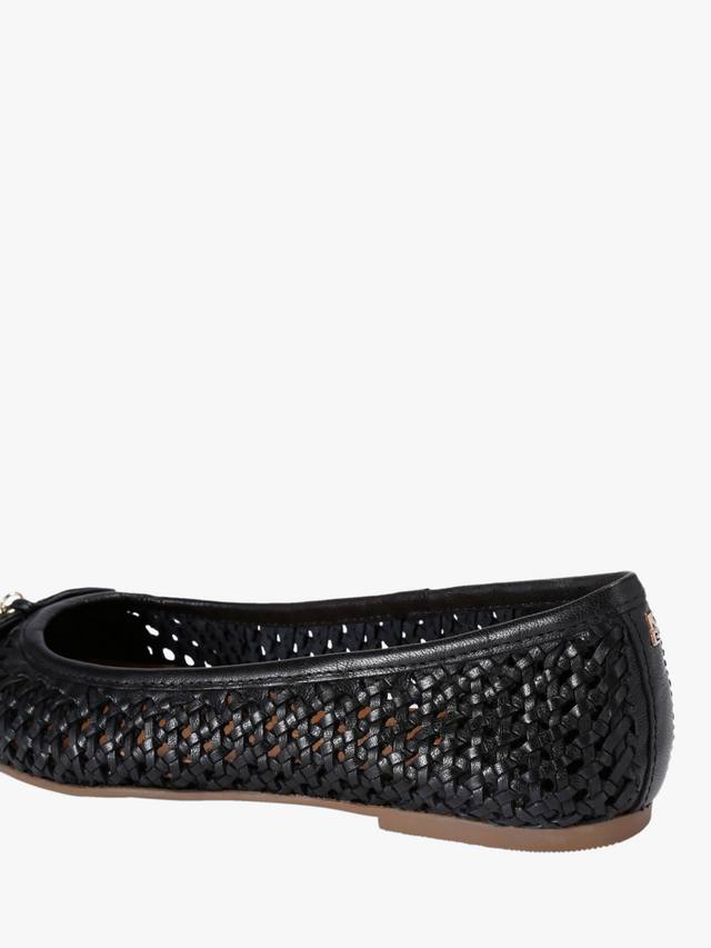 Балетные туфли-лодочки из плетеной кожи mya KG Kurt Geiger, черный — фото 3