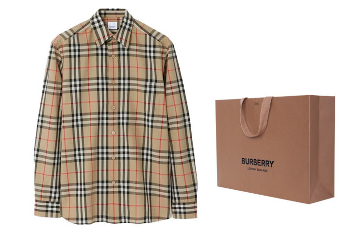 Рубашка Burberry бежевый — фото 2