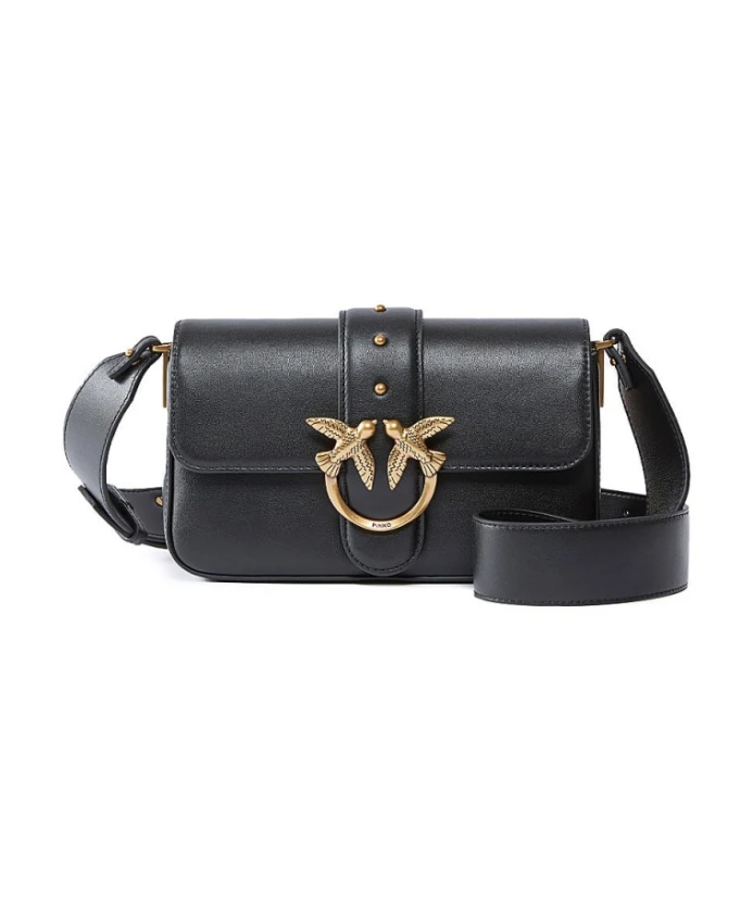 

Миниатюрная сумка любви, мягкая и небрежная. Pinko, черный