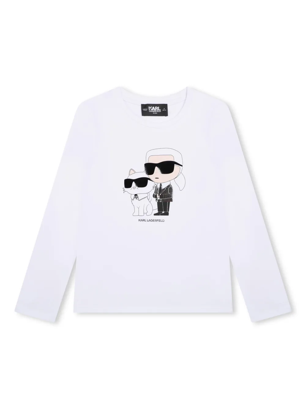 

Футболка Ikon Karl с длинными рукавами KARL LAGERFELD KIDS, белый