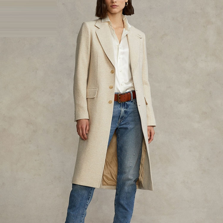 Polo Ralph Lauren SS22 Пальто женское светло-коричневое — фото 3