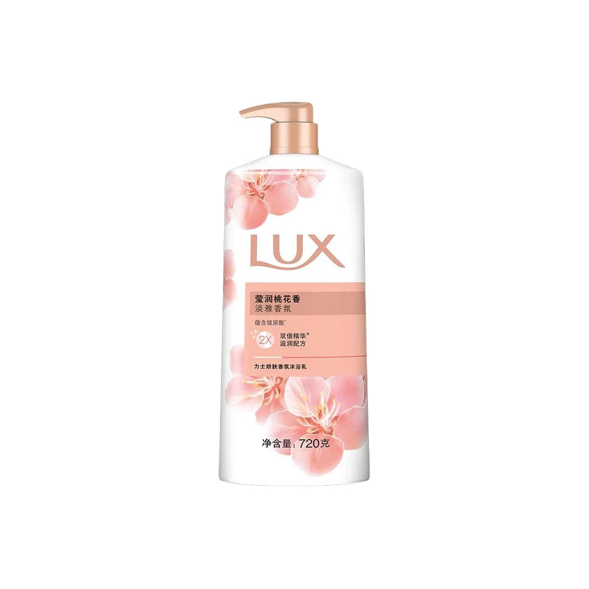 LUX Гель для душа Lotus Skin успокаивающий ароматный увлажняющий очищающий попурри 600г/720мл/720мл*2/1000г/1000г*2, Peach Blossom Fragrance 720g