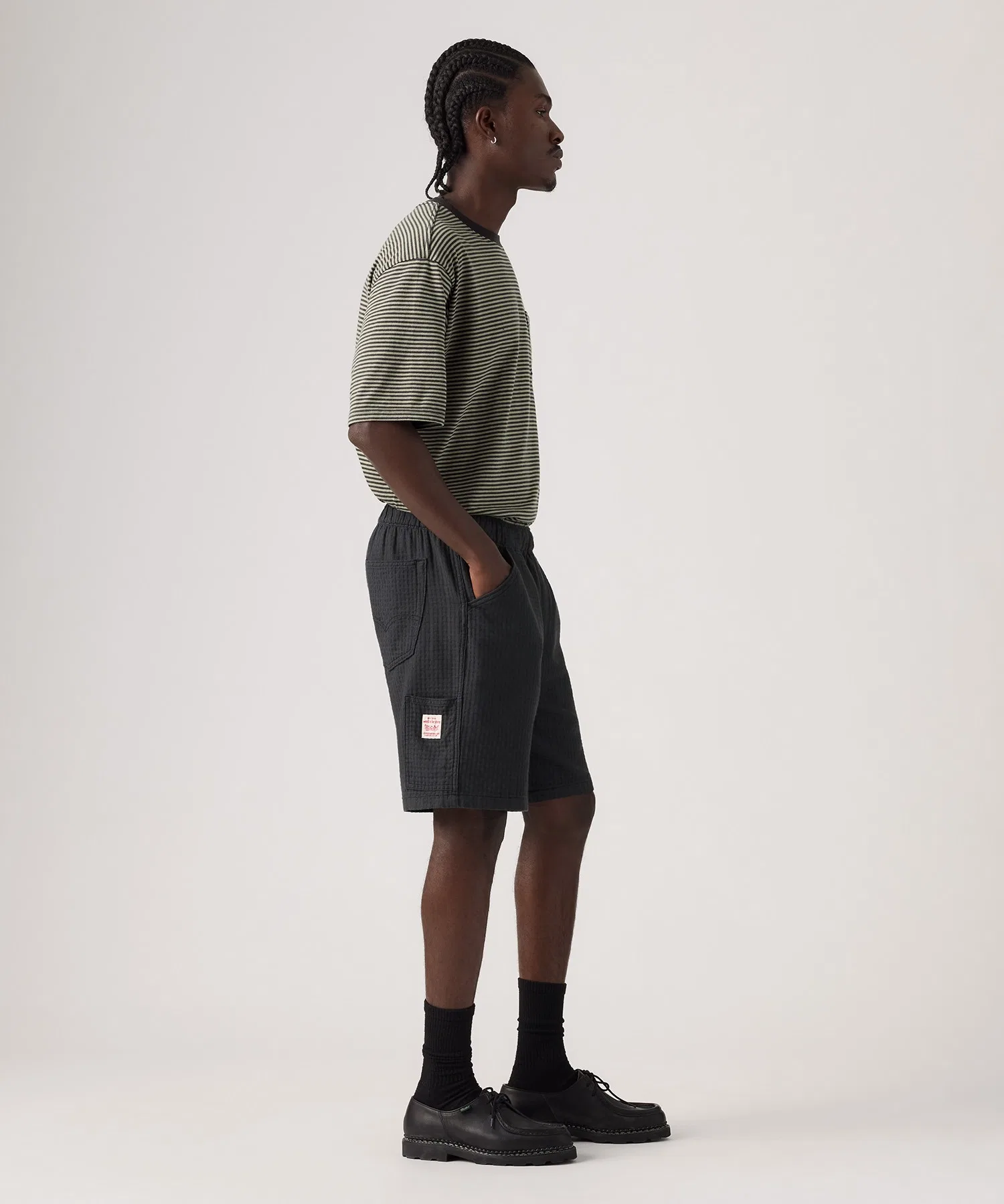 Рабочие шорты Levi's WORKWEAR Pull-On, черные. — фото 3
