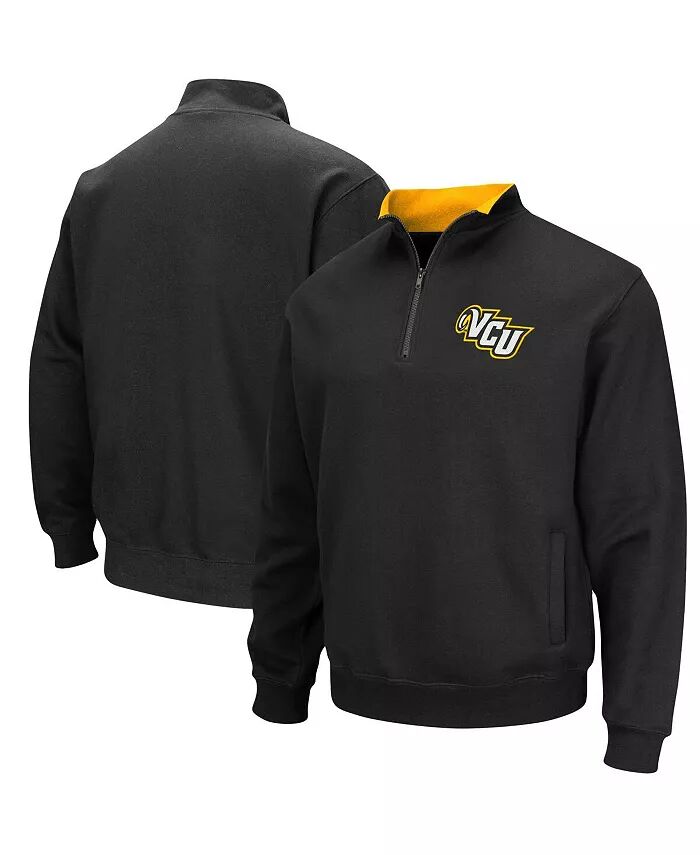

Мужская черная толстовка VCU Rams Tortugas Logo с застежкой-молнией на четверть Colosseum