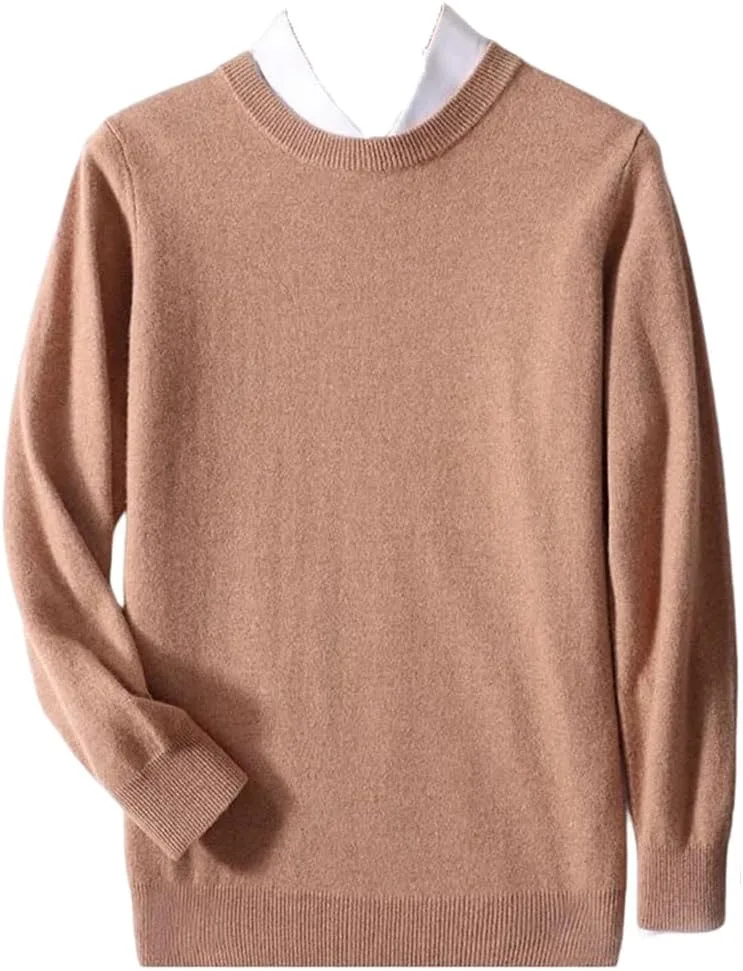 

Мужской свитер ретро с круглым вырезом и длинными рукавами