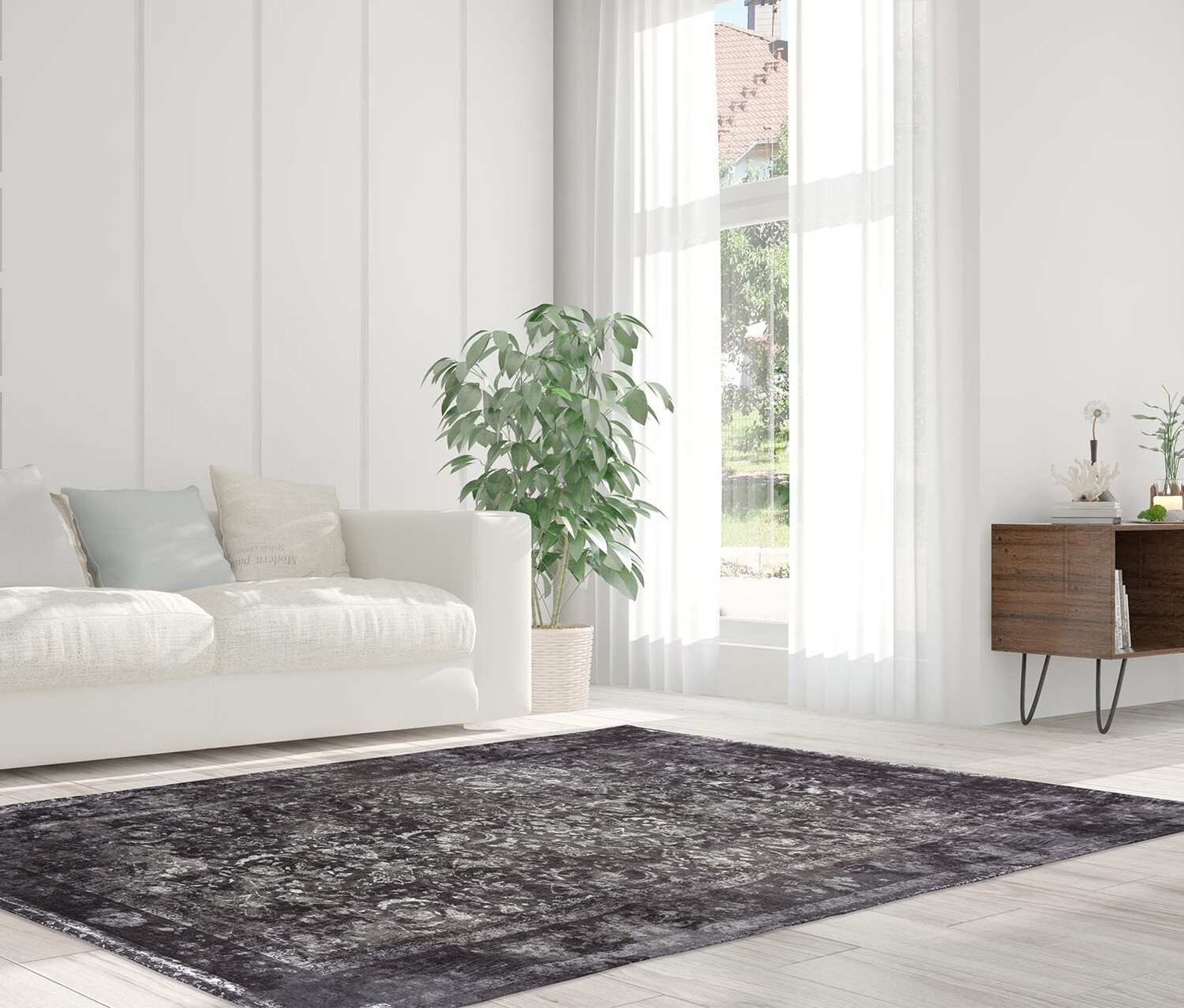 

Ковер Kayoom с коротким ворсом Vintage 8400 Tchibo, серый