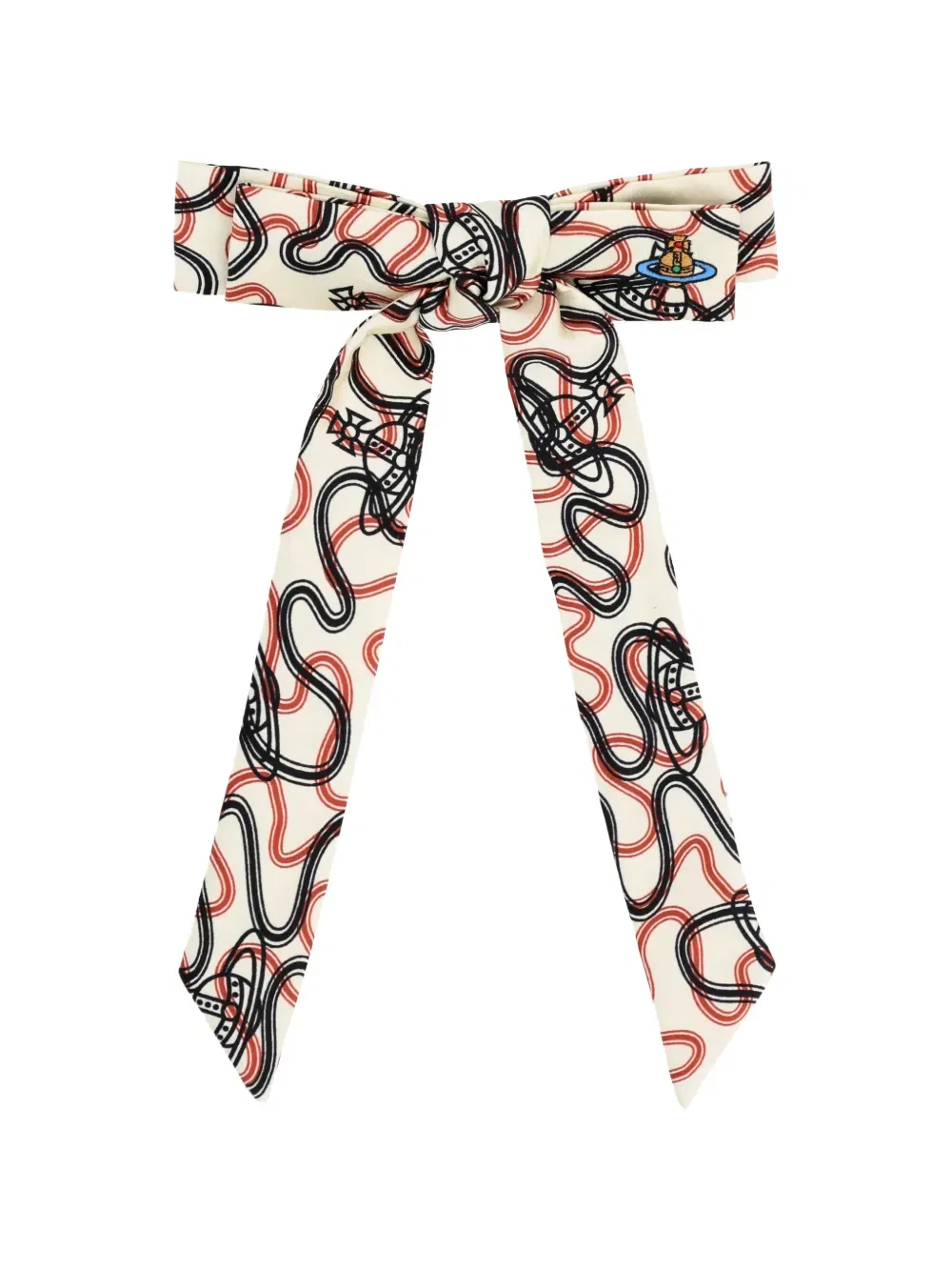 Заколка для волос с бантом Orb-Print Vivienne Westwood, белый