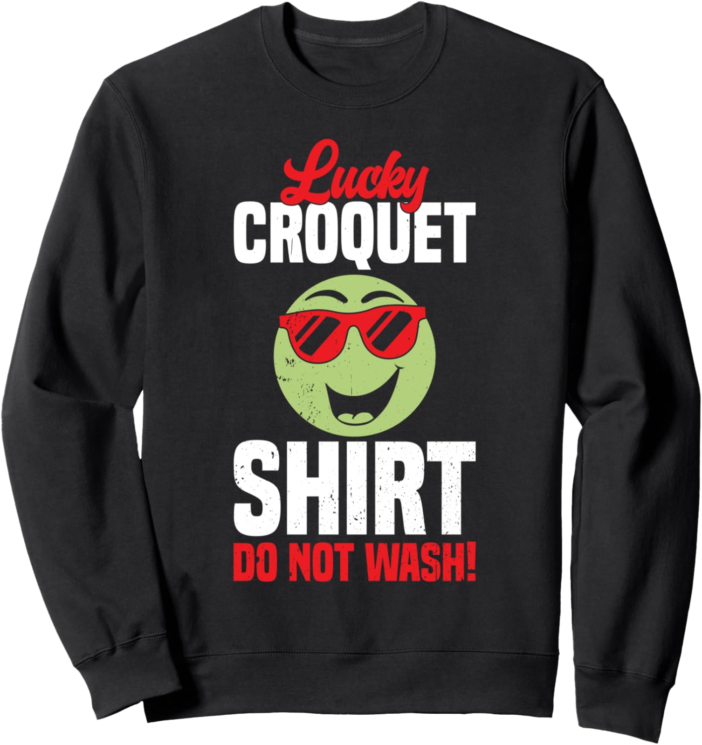 

Забавная толстовка с надписью «Крокет» - «Счастливый крокет». Не стирать Funny Croquet Game Croquet Player, черный