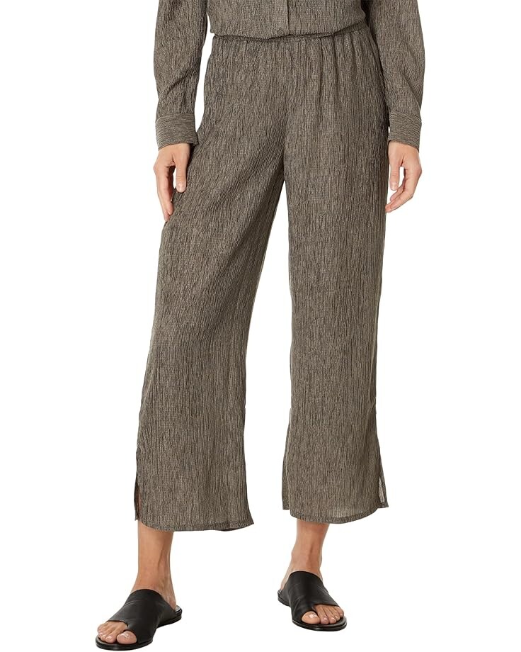 

Брюки Eileen Fisher Petite Wide Ankle Pants, серо-коричневый