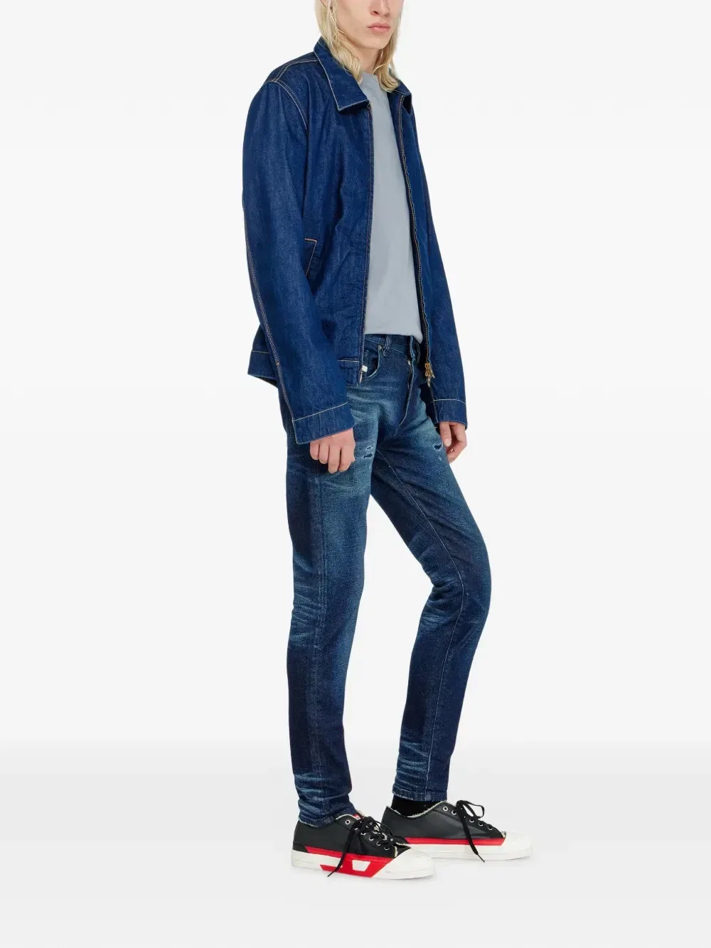 Джинсы Slim 2019 D-Struct 0kbbu DIESEL, синий — фото 3