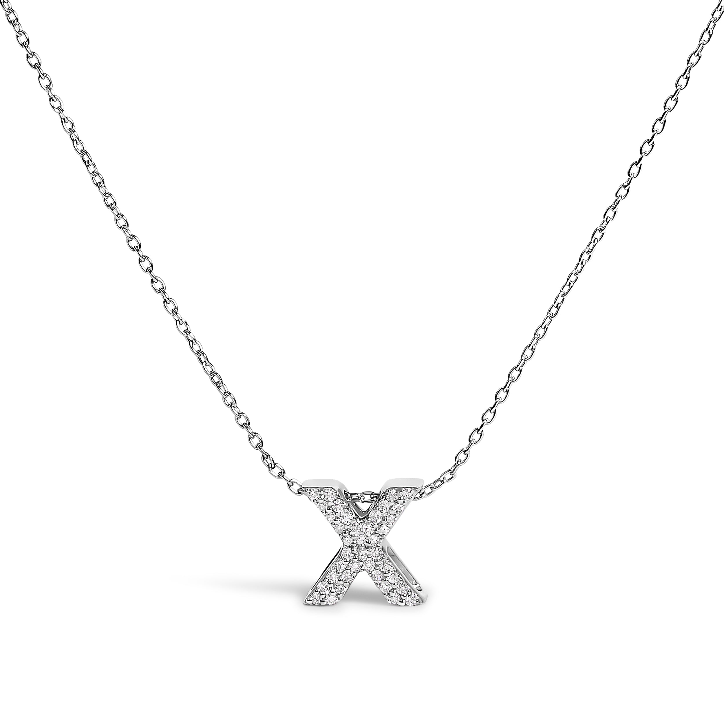 

Ожерелье с подвеской "AZ" в форме пузыря из 10-каратного золота с бриллиантами Haus Of Brilliance, White | X