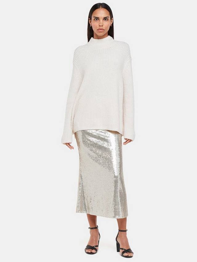 

Миди-юбка с пайетками Whistles, Silver