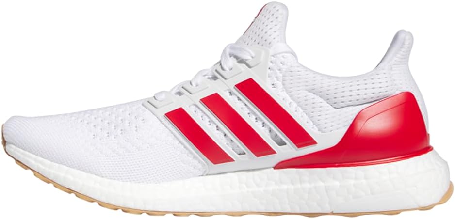 Мужские кроссовки для бега Adidas Ultraboost 1.0, белый/алый — фото 4