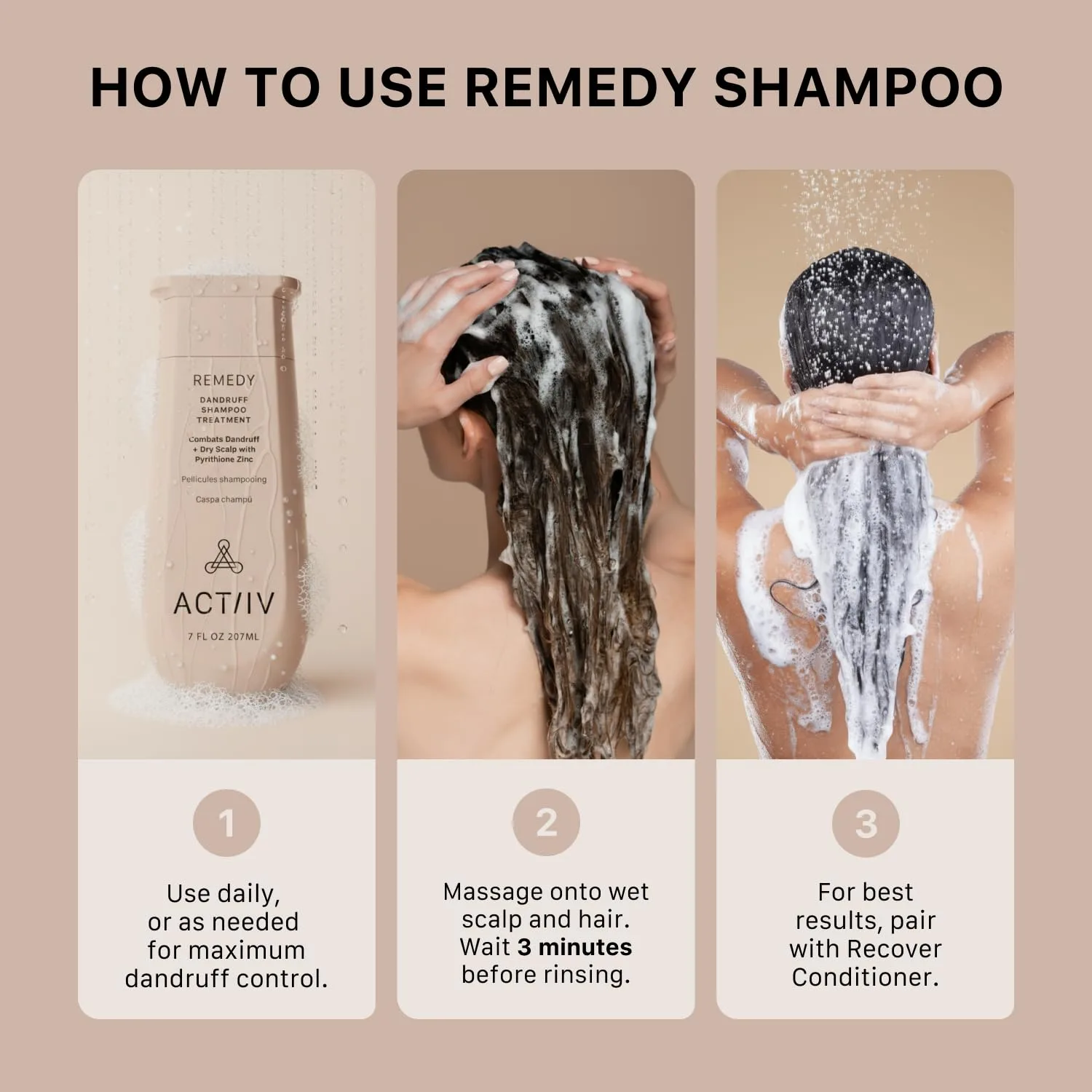 ACTIIV Remedy шампунь-уход от перхоти | снимает сухость и шелушение, успокаивает раздражение кожи головы, для здоровых волос и кожи головы, на растительной основе, безопасен для окрашенных волос, веганский, для всех типов волос 207 мл (.) — фото 4