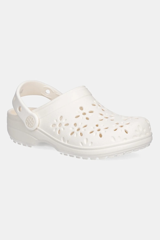 

Классические детские сабо с цветочным принтом и ажурными вырезами Crocs, бежевый