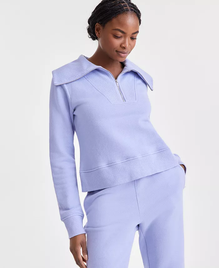 

Толстовка Women's Shawl-Collar Quarter-Zip Knit Top ID Ideology, фиолетовый