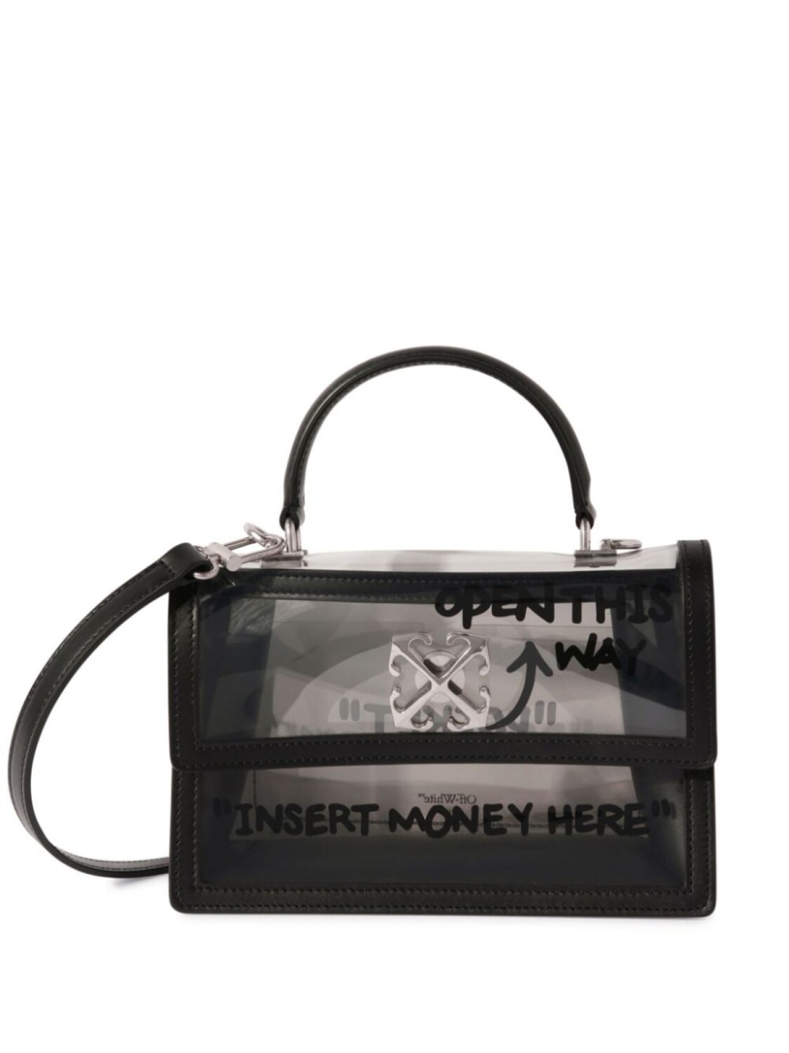 

Off-White прозрачная сумка-тоут Jitney 1.4, черный