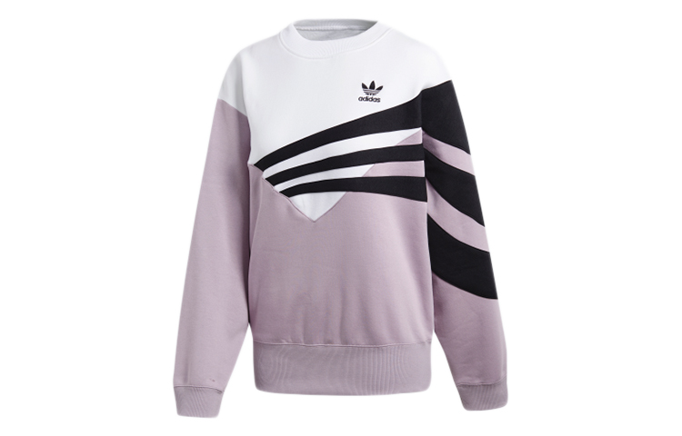 Свитшот Женский Светло-Розовый Фиолетовый Серый/Белый/Черный Adidas Originals — фото 2