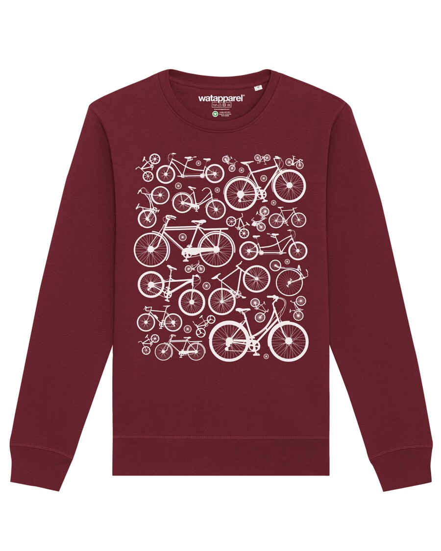 

Свитер Watapparel Sweatshirt Fahrräder, бордовый