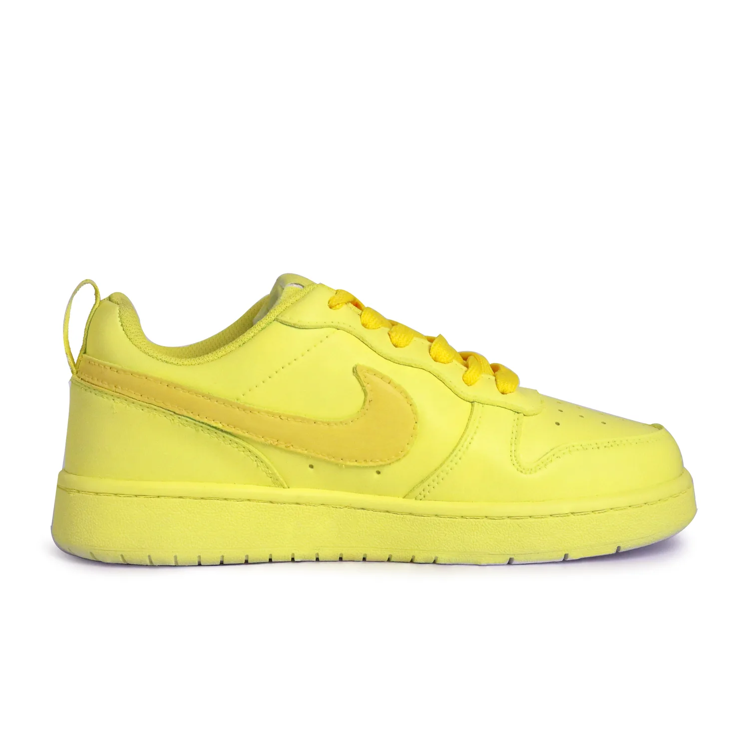 Nike Court Borough Low 2 кожаные нескользящие амортизирующие устойчивые к истиранию низкие детские скейтбординг кроссовки Yellow — фото 3