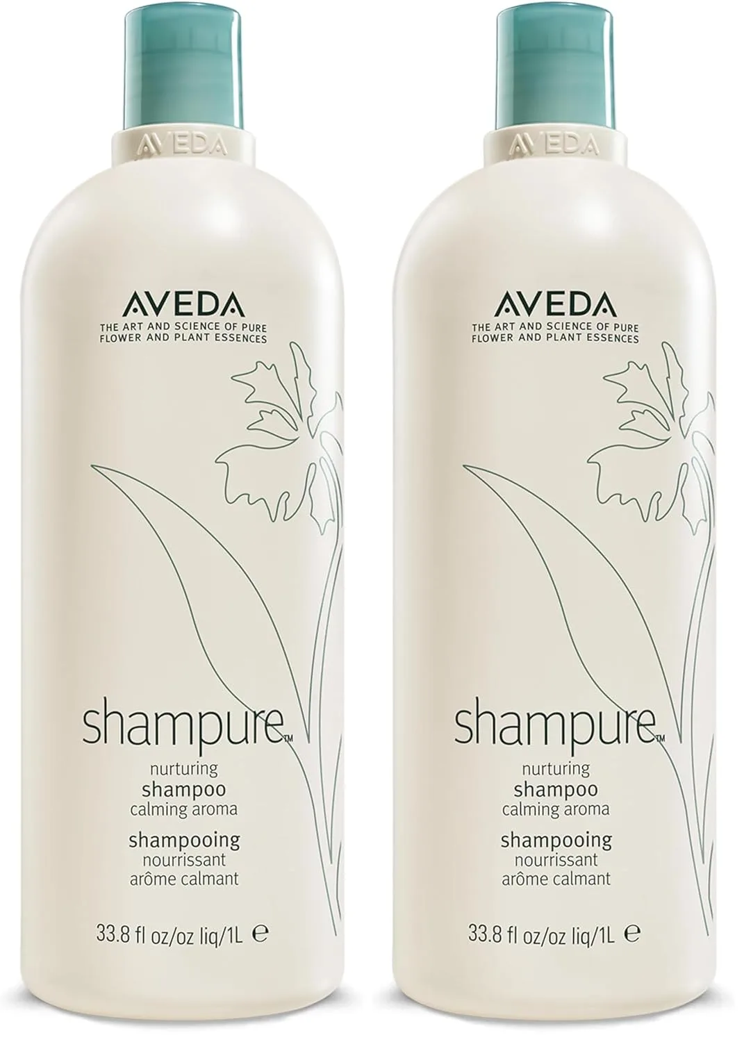 Шампунь Aveda Shampure для тонких и нормальных волос, мягко очищает, ежедневный, 96% натуральных ингредиентов, успокаивающий аромат лаванды и иланг-иланга 1000 мл (2 шт.)