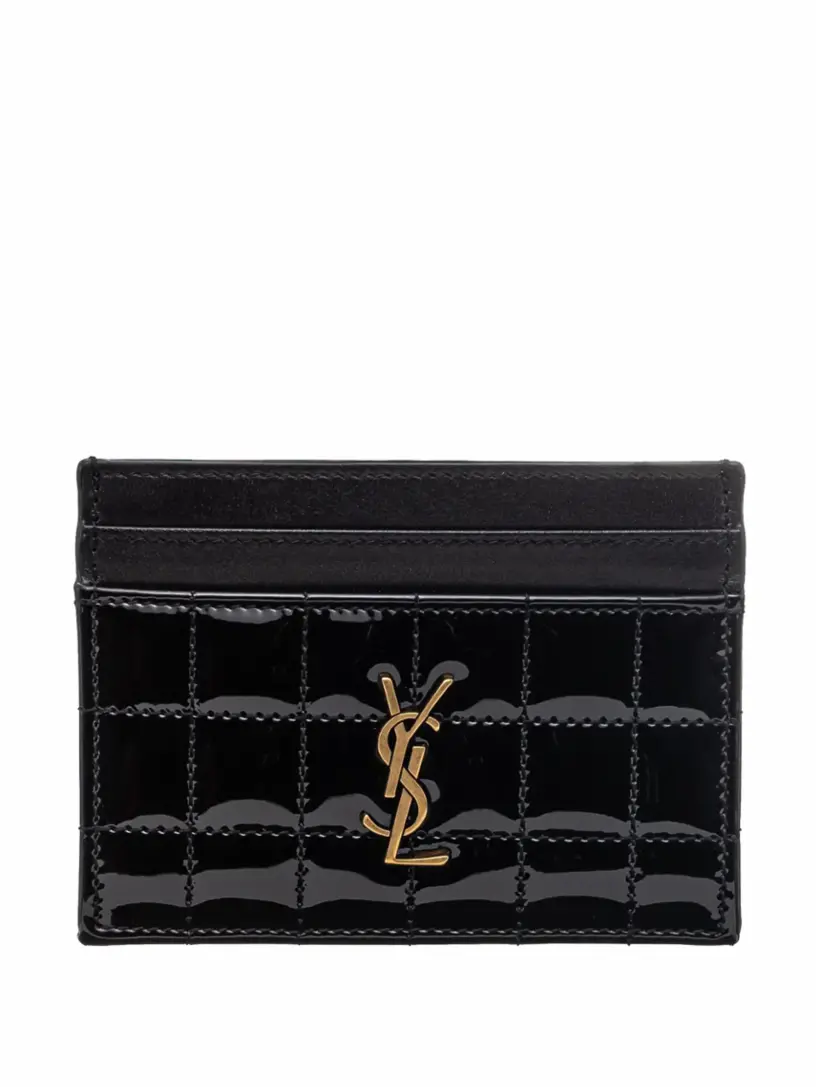 

Лакированная визитница Сassandre Matelassé Saint Laurent, черный