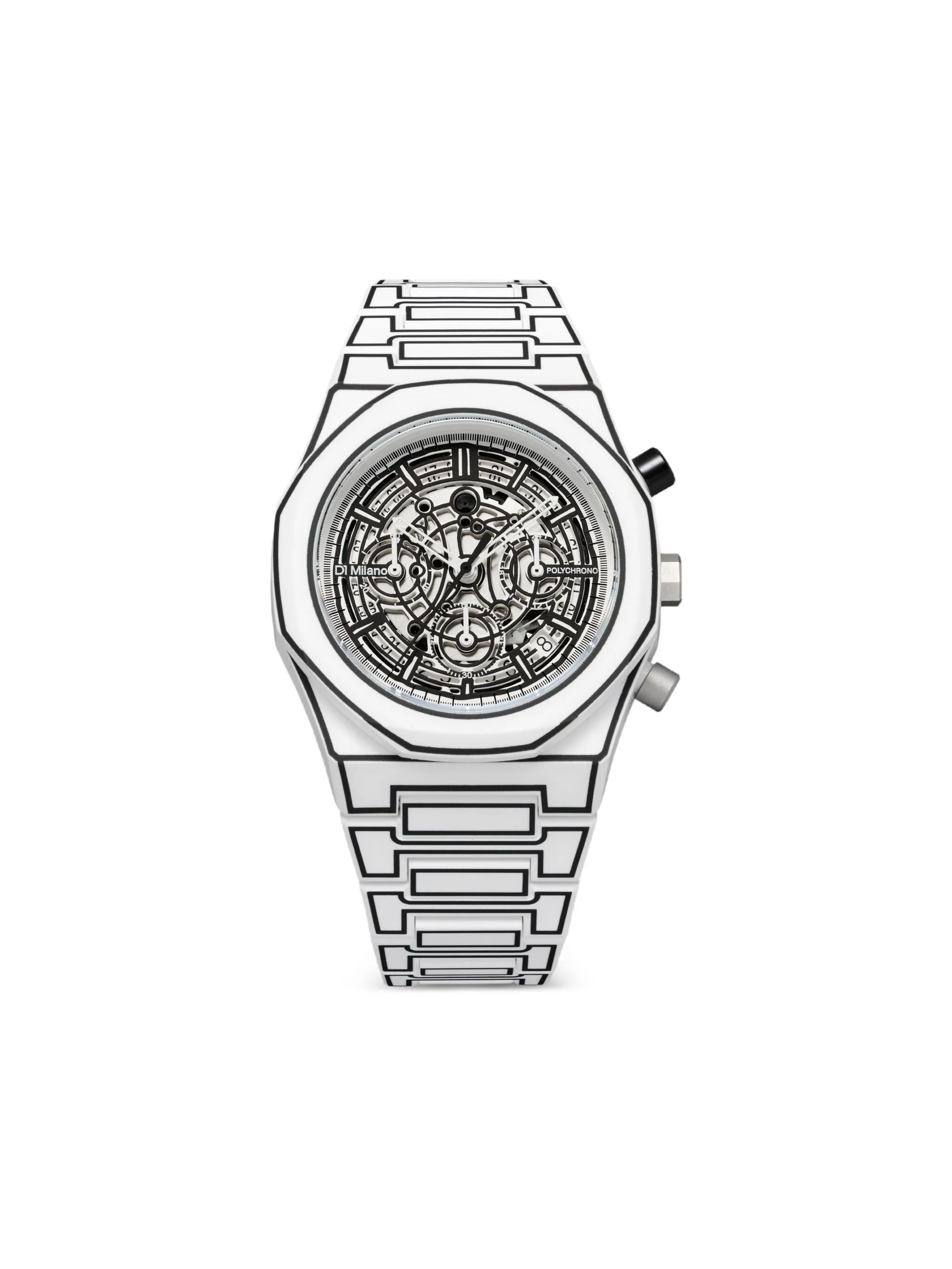 

Наручные часы Polychrono 40.5 мм D1 Milano, белый