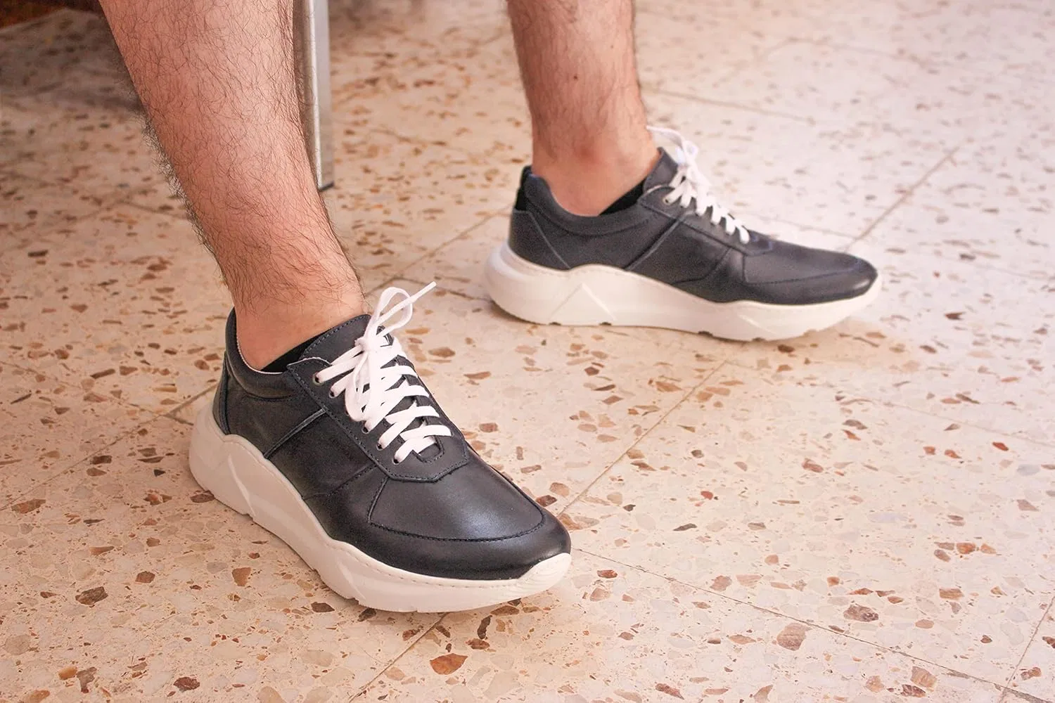Туфли Zerimar Sportschuhe für Herren aus Naturleder | Schuhe für Herren | Lässige Schuhe aus Leder | Sportschuhe aus Leder für Herren | Schnürschuhe,, Navy — фото 2