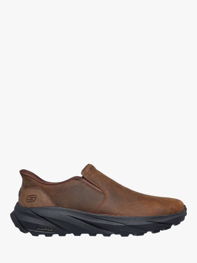 

Обувь Hands Free Slip Ins Relaxed Fit Conner Rayne из кожи Skechers, Dark Brown