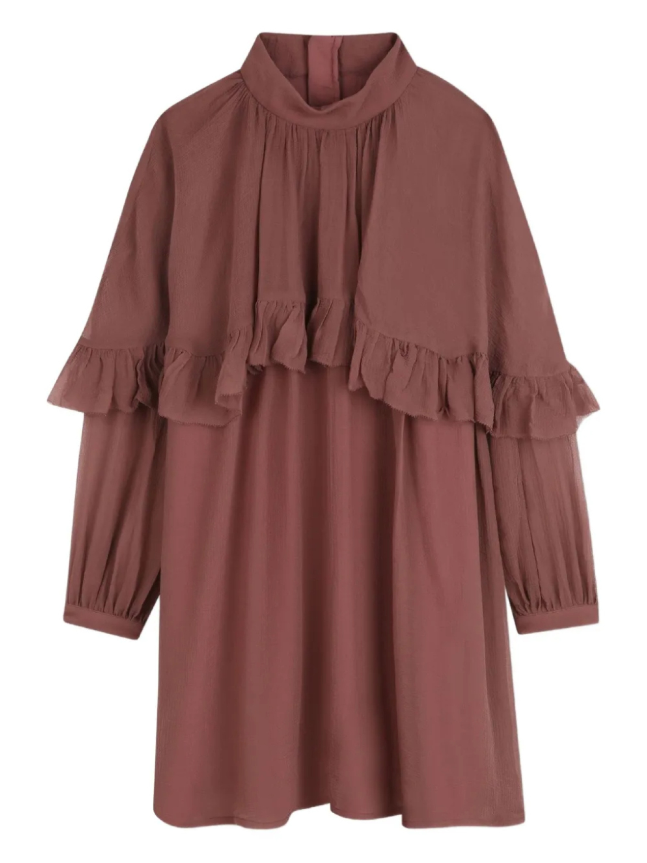 

Chloé Kids платье с оборками, розовый