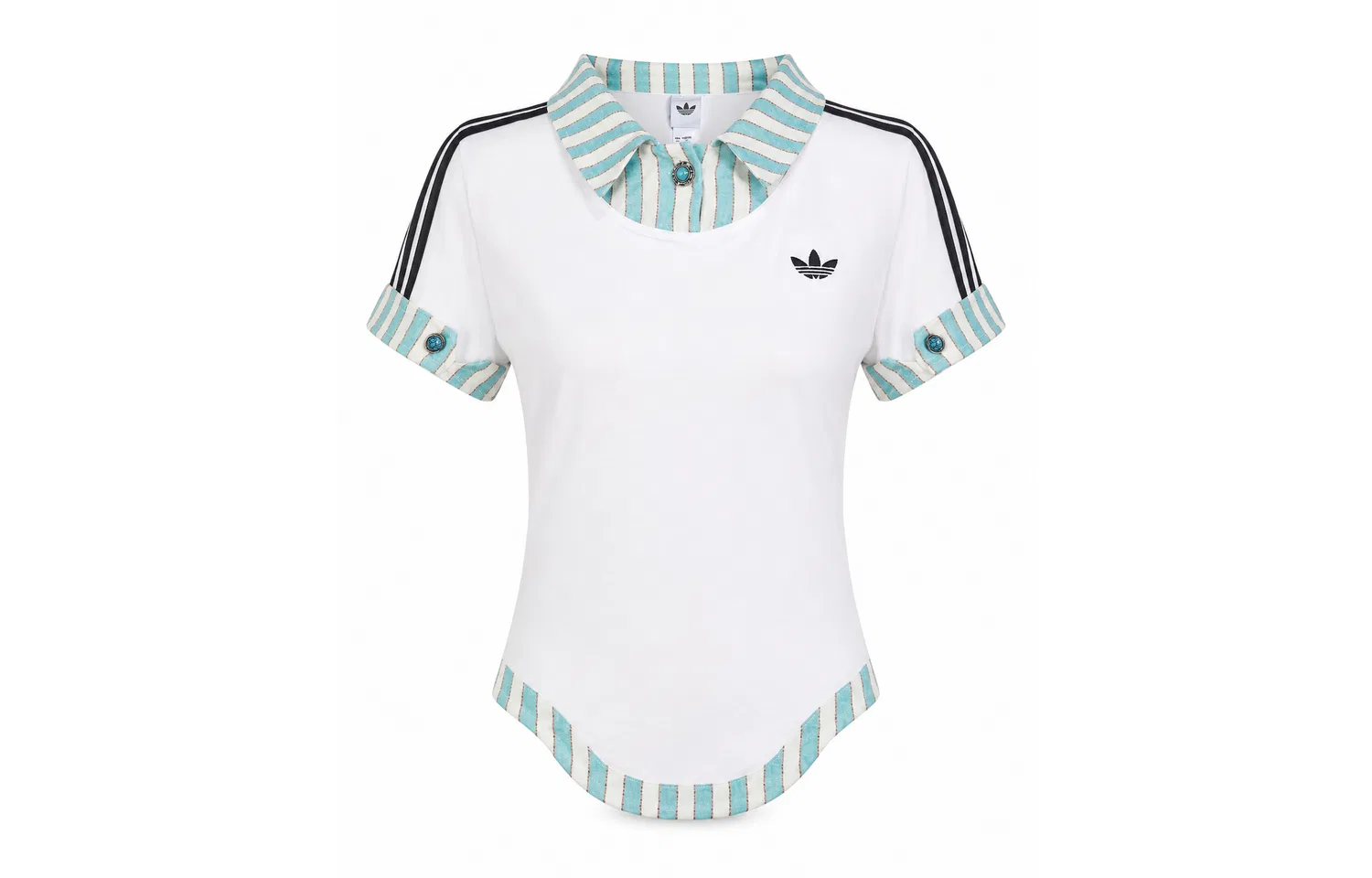 Футболка с тремя полосками Adidas Originals белая