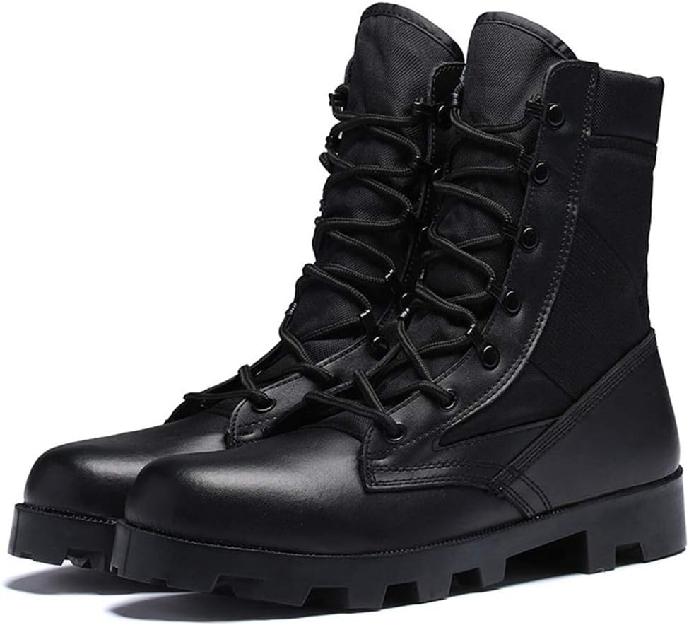 

Мужские боевые ботинки, наружные джунгли и пустыня, тактические военные ботинки высокого берца, водонепроницаемые походные туфли, бежевые - 44/UK 9.5/US 10 Jlfzc