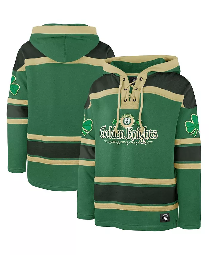 

Мужская толстовка с капюшоном Kelly Green Vegas Golden Knights St. Patrick's Day McLucky Superior Lacer на молнии '47 Brand