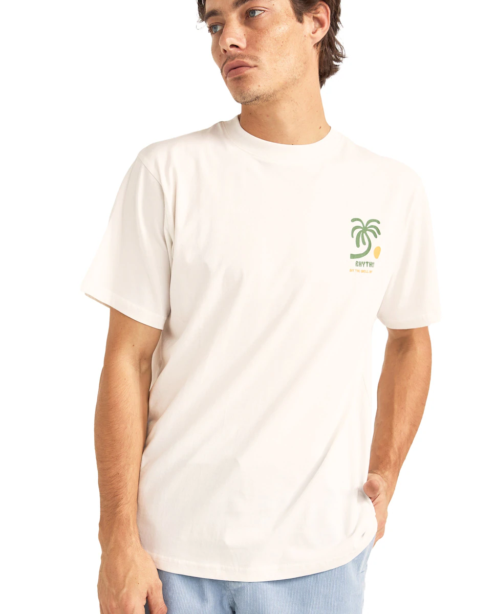 

Мужская футболка Trees с коротким рукавом и принтом на спине Rhythm, белый