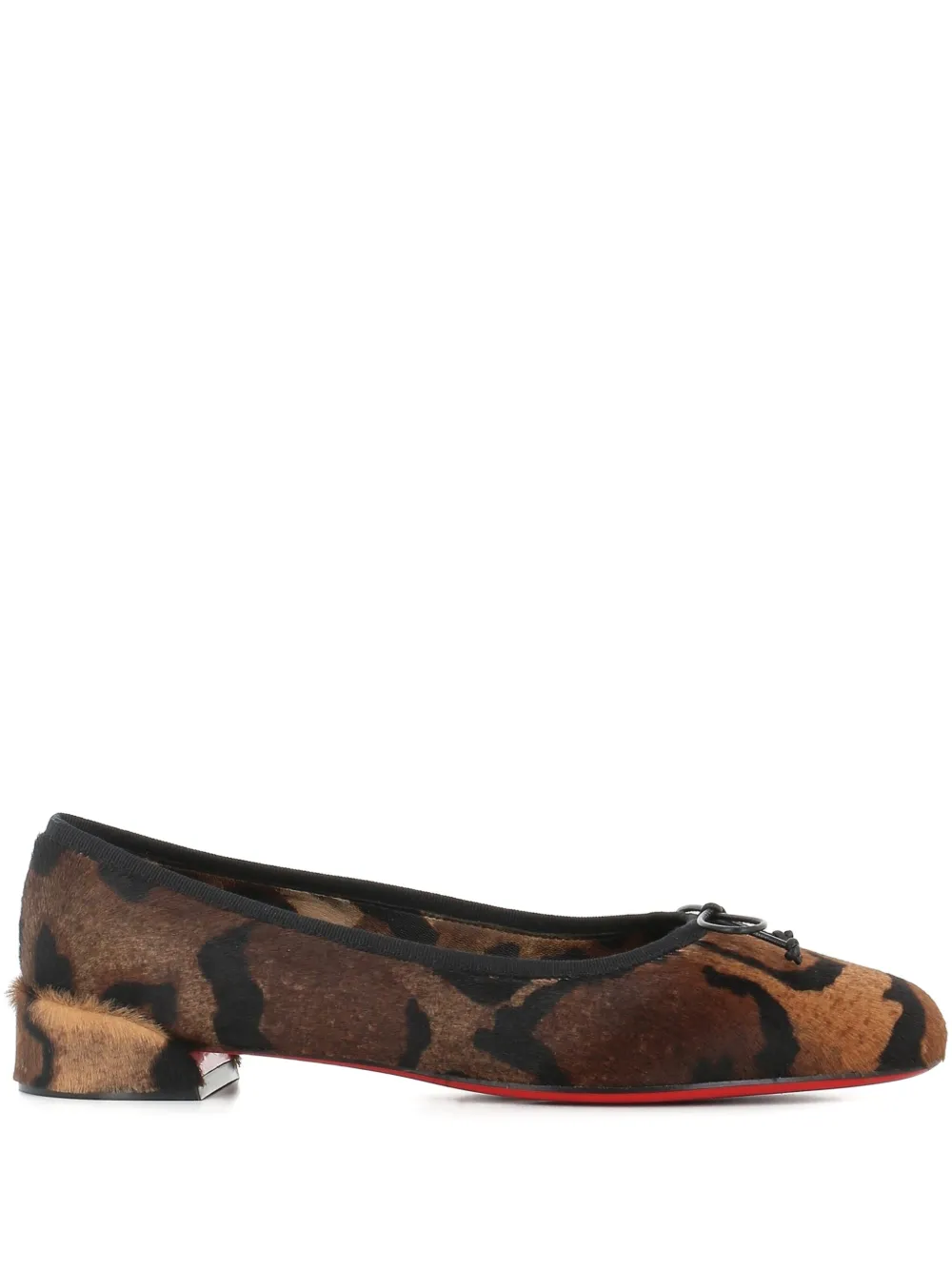 Туфли-лодочки из кожи с анималистичным принтом Christian Louboutin, коричневый