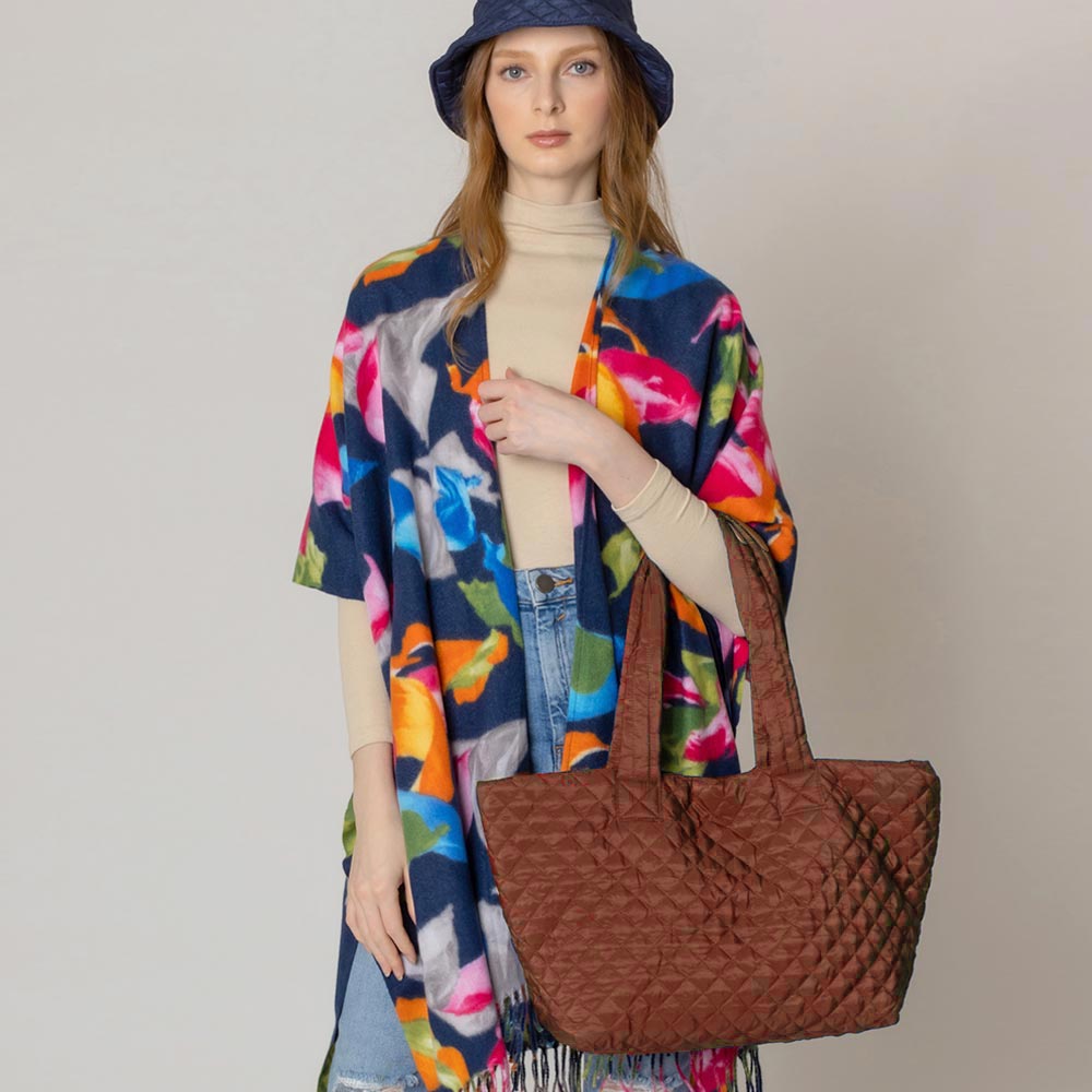 

Стеганая утепленная пуховая сумка-тоут FASHNZFAB, Rust