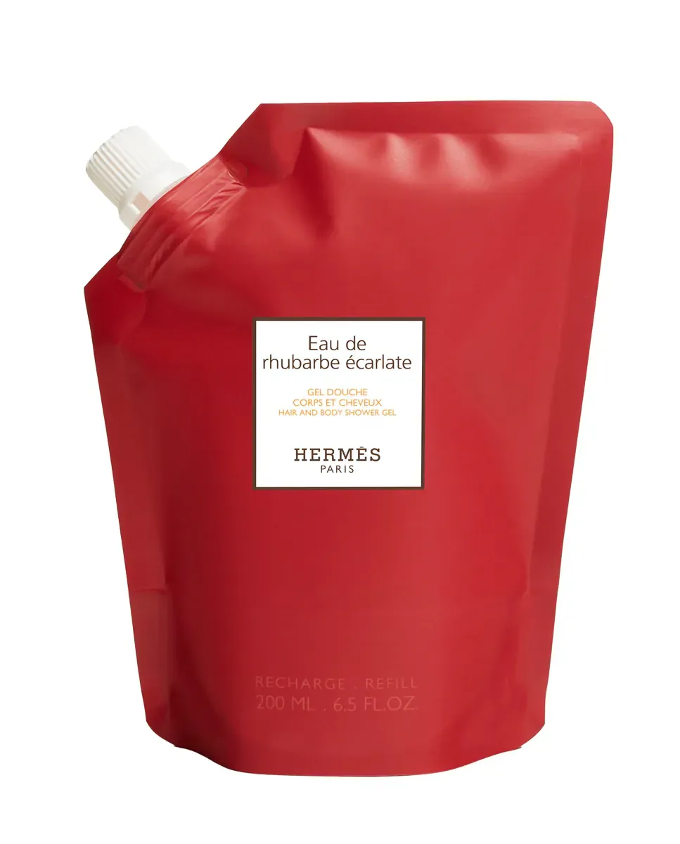 Запасной гель для душа для тела и волос Eau de Rhubarbe Écarlate 200 мл Hermès