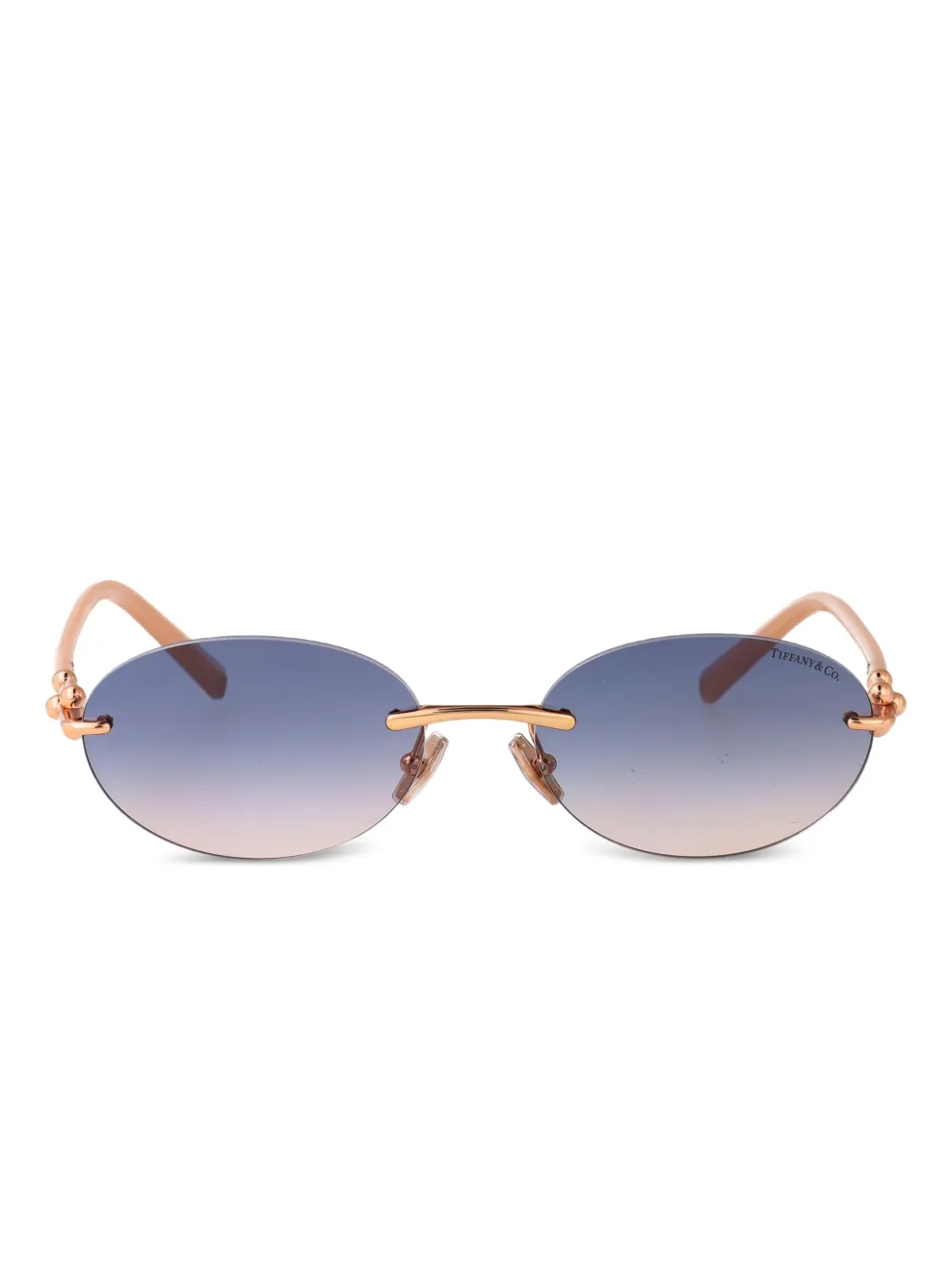 

Солнцезащитные очки в овальной оправе Tiffany & Co Eyewear, золотой