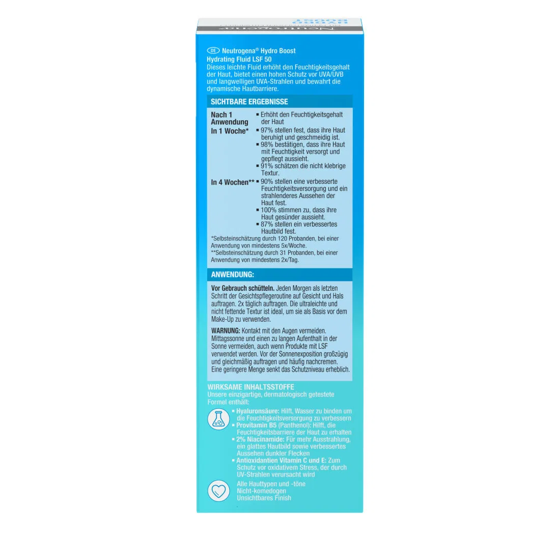 Крем для лица Hydro Boost Hydrating Fluid SPF 50 Neutrogena — фото 4