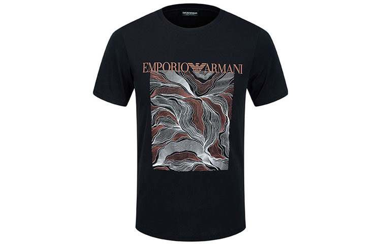 

EMPORIO ARMANI Футболка SS22 мужская черная, Черный, EMPORIO ARMANI Футболка SS22 мужская черная