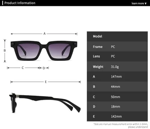 

Классические винтажные квадратные солнцезащитные очки 2027 года для женщин и мужчин, модные розовые солнцезащитные очки в стиле ретро-панк MTZJH, Black Black