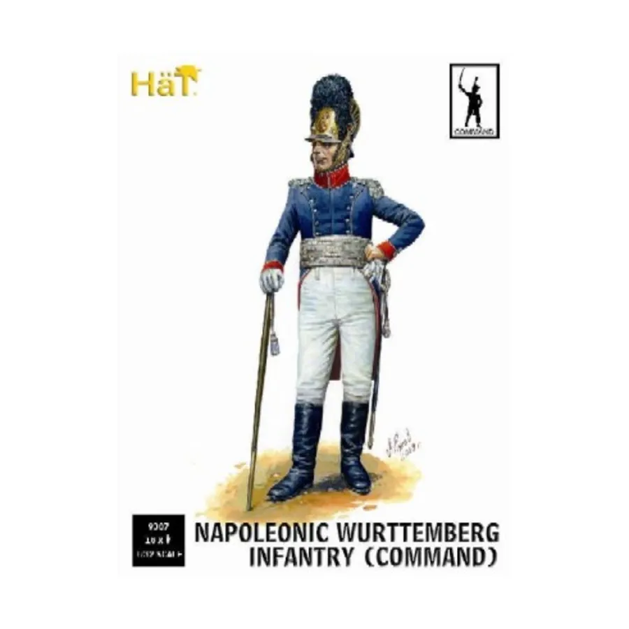 

Наполеоновская Вюртембергская пехота (командование), Historical Plastic Military Figures - Napoleonic (1:32) (Hat Industries)