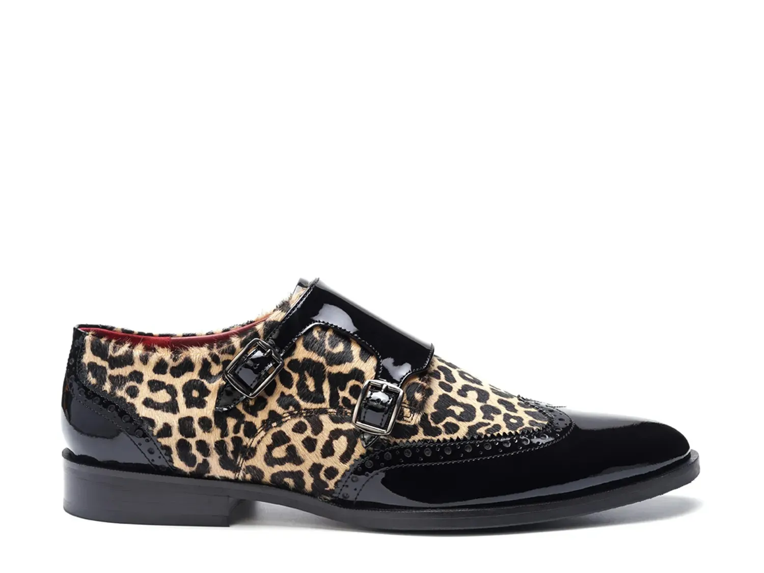Туфли-лодочки Carlos by Carlos Santana Kai Monk Strap Slip-On, черные с леопардовым принтом — фото 2