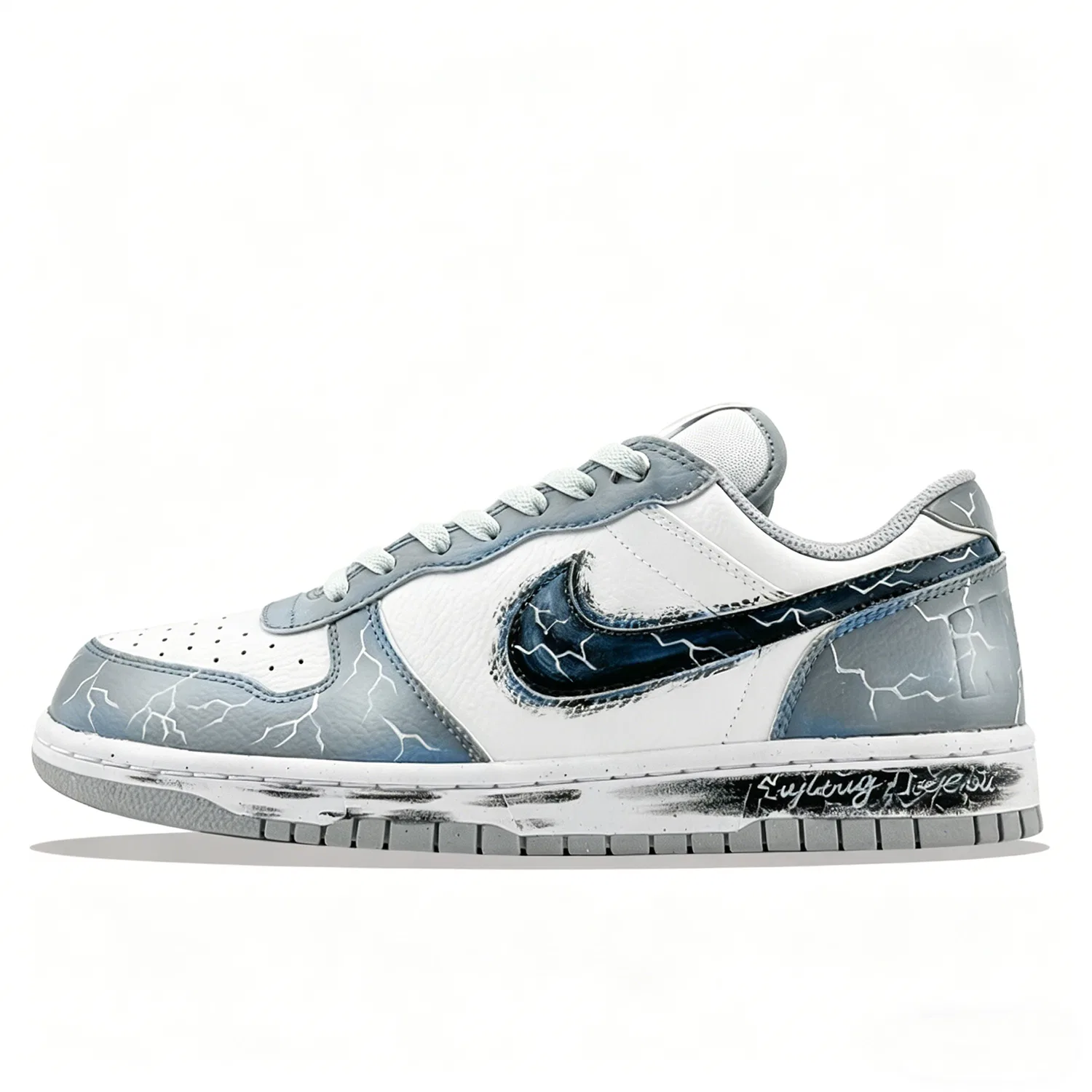 Скейтбордические кроссовки Nike Big Low Lux White Blue