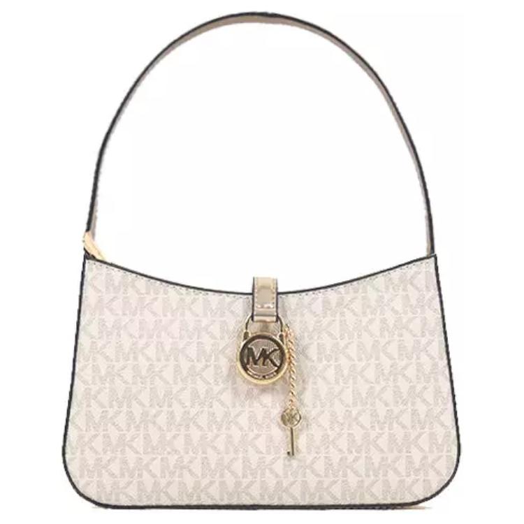 

Сумка через плечо Lyra из лакированного холста с ПВХ, светлое золото MICHAEL KORS